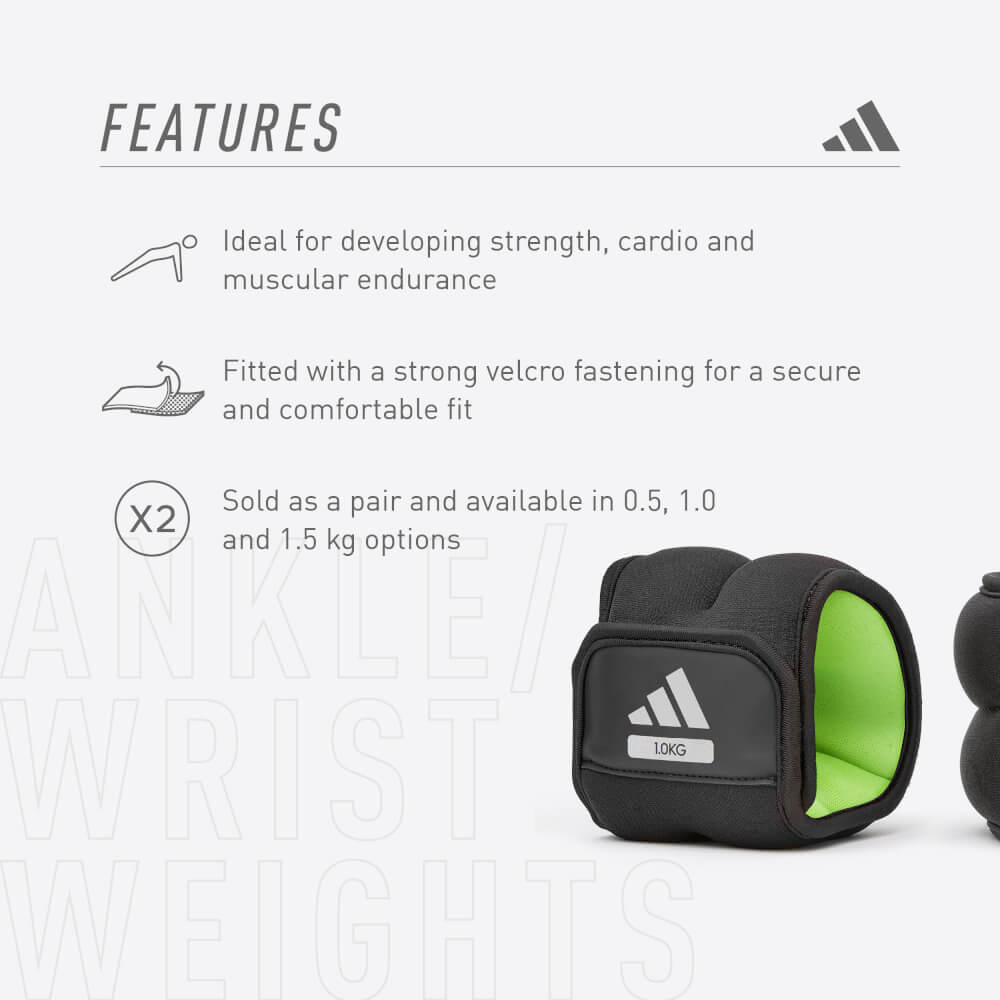 สายรัดข้อเท้า/ข้อมือถ่วงน้ำหนัก ADIDAS ADWT-12321-NL 1 กก. (คู่)